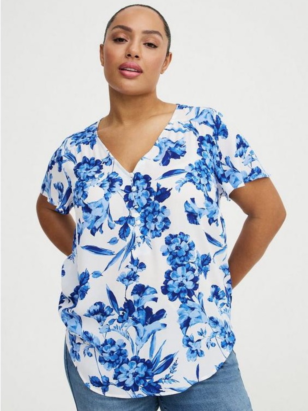 Torrid Harper Georgette Pullover Flutter Sleeve Blouse